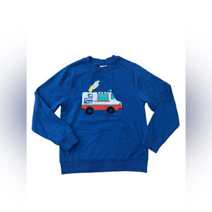 Hanna Andersson Size 140, 10, Ice Cream Truck Lift the Flap Crewneck Sweatshirt